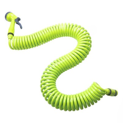 Furtun de udare &amp;icirc;n spirală cu pistol, verde, 15 m foto