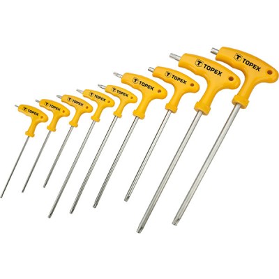 Set chei imbus cu profil torx tip t cu gaura topex 35D968 HardWork ToolsRange foto