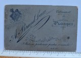 Cabinet card A. Brand &ndash; Ploiești cca. 1900 &ndash; portret copil mic