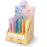 Creion Infinity - Pastel cu buton snap, 6 culori (24 buc/display)
