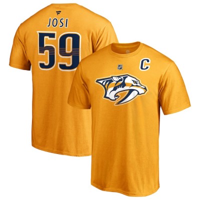 Nashville Predators tricou de bărbați yellow #59 Roman Josi Stack Logo Name &amp;amp;amp; Number - M foto