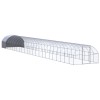 VidaXL Coteț de găini pentru exterior, 3x24x2 m, oțel zincat 3095480