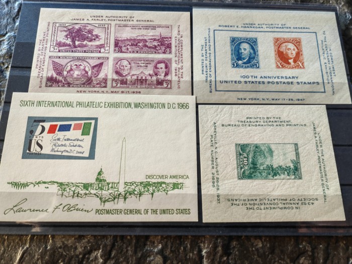 Lot colite nestampilate Statele Unite, SUA, perioada 1930-1950, MNH