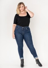 Blugi dama basic marimi mari Nina Carter albastri P608-9 M10