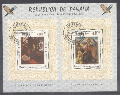 Panama 1968 Painting, perf. sheet, used L.117 foto