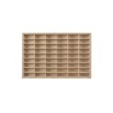 Raft din lemn pentru mașinuțe/miniaturi KRUZZEL 21998, 60 x 40 x 5.3 cm, 54 compartimente