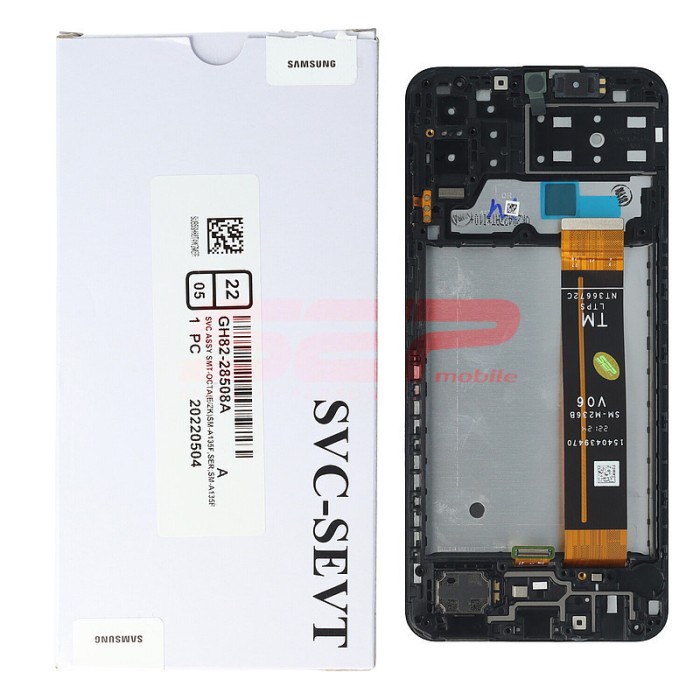 LCD+Touchscreen cu Rama Samsung Galaxy A13 4G / A135 BLACK Original Service Pack - Cod Flex M236