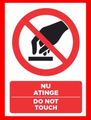 Placuta nu atinge do not touch foto