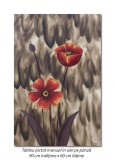 Cumpara ieftin Tablouri pictat manual, Maci deco, pictura 90x60cm ulei pe panza, gata de agatat pe pe perete