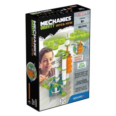Set de constructie cu piese magnetice, GEOMAG MECHANICS GRAVITY VERTICAL MOTOR, 183 piese