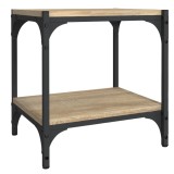 Cumpara ieftin Comoda TV, stejar sonoma, 40x33x41 cm, lemn prelucrat si otel