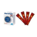 Pachet pentru bărbați: Capsule afrodisiace MARATON FORTE, 4 buc + Miere afrodisiacă DIBLONG Honey, 4 plicuri