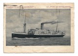 Carte postala S.S. Prins der Nederlanden - 1928 - circulata A032