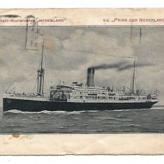 Carte postala S.S. Prins der Nederlanden - 1928 - circulata A032
