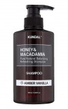 Sampon hipoalergenic natural si extra-hidratant cu miere si macadamia Amber Vanilla, 500ml, Kundal