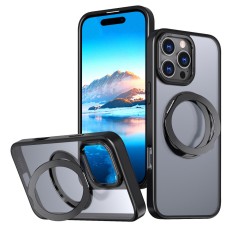 Husa de protectie din Silicon, Compatibil iPhone 16, Suport pentru telefon, Margini ridicate pentru protectie ecran si camera, Negru, Versatyx