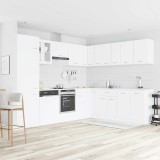 vidaXL Set dulapuri de bucătărie, Lyon, 14 piese, alb, PAL 3067666