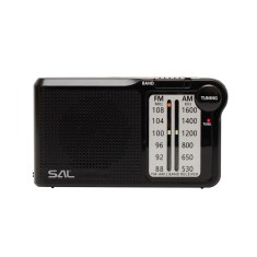 Radio portabil AM-FM 2x AA negru SAL RPC5