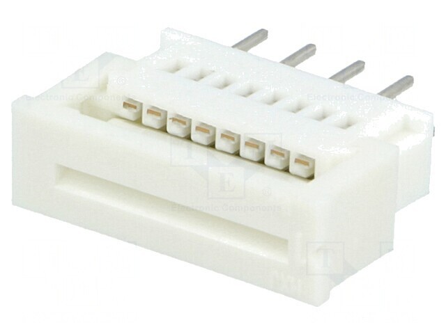 Conector FFC/FPC Drept 8 PIN ZIF THT 200V 1A Cositorit