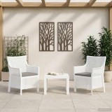 vidaXL Set de lounge cu pernă 3 pcs Alb PP 42035143
