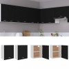 Dulapuri suspendate bucatarie Gossi, 2 buc, negru, 50x31x60cm, lemn compozit, rafturi, depozitare vase, organizare