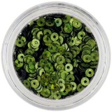 Paiete nail art &icirc;n formă de disc, verde măslină, INGINAILS