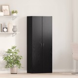vidaXL Bufet Negru din Stejar - 60 x 32 x 153 cm - Lemn prelucrat