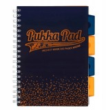 Caiet cu Spirala si Separatoare Pukka Pad Project Book Blush B5, Matematica, Albastru