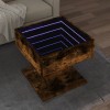 Gossi masuta de cafea cu led stejar fumuriu 50x50x45cm lemn prelucrat