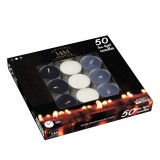 Set Lum&acirc;nări Pastilă, Multicolor, Aromă Chihlimbar și Cașmir, 50 Bucăți, Parafină, Timp Ardere 3-4 Ore, 3.5x1.5cm, Oem