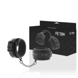 FETISH SUBMISSIVE - VEGAN LEATHER HANDCUFFS WITH NOPRENE LINING, FETISH SUBMISSIVE BONDAGE