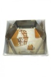Raft decorativ Duraline, culoare negru, forma hexagonala, 32x28x12cm