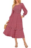Rochie casual pentru femei cu guler rotund