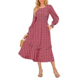 Rochie casual pentru femei cu guler rotund