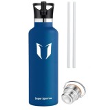 Cumpara ieftin Sticla de apa din otel inoxidabil Super Sparrow, 620 ml, termos albastru - RESIGILAT