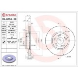 Set disc frana Honda Civic 7 Hatchback (Eu Ep Ev) 01.00-02.06, Cr-V 2 (Rd) 09.01-07.07, Stream (Rn) 05.01-, Fata, 282X23mm, ventilat, BREMBO