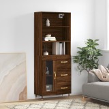 vidaXL Dulap &icirc;nalt, stejar maro, 69,5x34x180 cm, lemn compozit