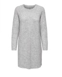 Rochie tricotata Only Onlcarol L S Knt Noos, gri, marime S - OUTLET