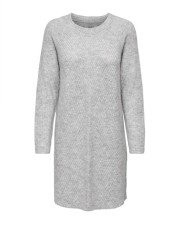 Rochie tricotata Only Onlcarol L S Knt Noos, gri, marime S - OUTLET
