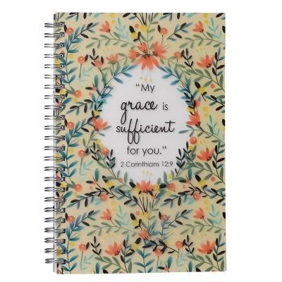 Notebook Wirebound Grace Sufficient 2 Cor 12: 9