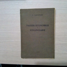 PARERI ECONOMICE SI FINANCIARE - C. Garoflid - 1926, 232 p.