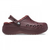 Saboti Crocs Baya Platform Lined Clog Bordo - Burgundy, 38, 39, Visiniu