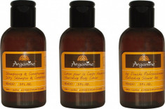 Set cadou TRAVEL ARGAN (SamponBalsam cu ulei de argan organic, ARGANINE, 90 ml + Gel de dus cu ulei de argan organic, ARGANINE, 90 ml + Lotiune de cor foto