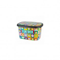 Cutie depozitare pentru copii , 50 litri, FUN BOX, multicolor cu animalute