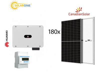 Kit sistem fotovoltaic 100kW, invertor trifazat Huawei si 180 panouri Fotovoltaice Canadian Solar 550W foto