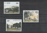 Polynesia 1988 - Peisaje, Tahiti de altadata, serie 3 valori, dantelate , MNH, Mi.499-501