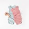 Set 2 body-uri fara maneci bebe unisex din bumbac organic si modal - Mint/Rose, BabyCosy (Marime: 3-6 Luni)