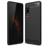 Husa HUAWEI P30 - Luxury Carbon TSS, Negru
