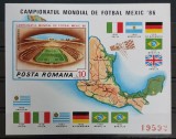 Romania 1986 - Colita C.M. de Fotbal Mexic MNH