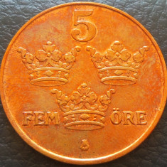 Moneda istorica 5 ORE - SUEDIA, anul 1950 *cod 4748 A = frumoasa